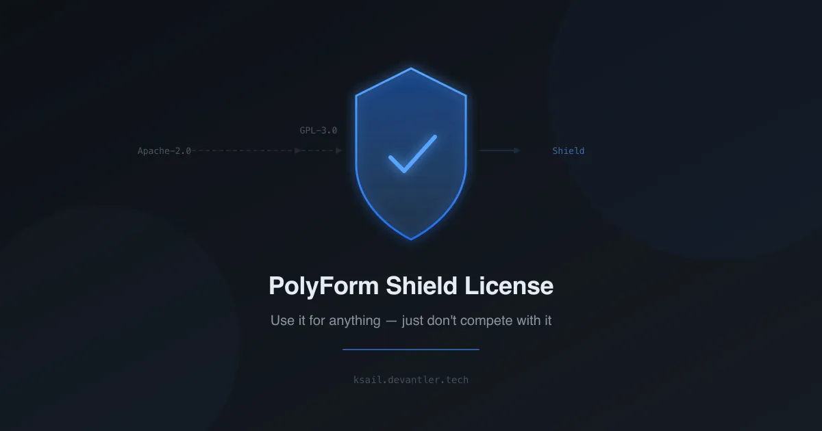 PolyForm Shield License — use it for anything, just don't compete with it